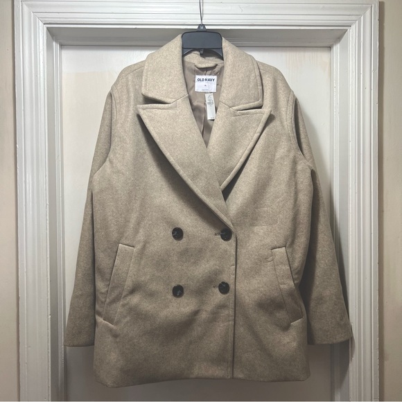 Old Navy Jackets & Blazers - Old Navy Tan Women’s Pea Coat - New with Tags